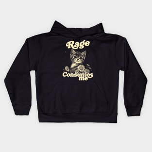 Rage Consumes Me Shirt, Cute Cat Meme Shirt, Unhinged Meme Shirt, Weird Dark Humor Shirt, Mental Health Kids Hoodie